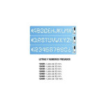 PLANTEC- LETRAS Y NUMEROS PLANTEC FRESADOS TECNICO (2460 )ALT 60 MM